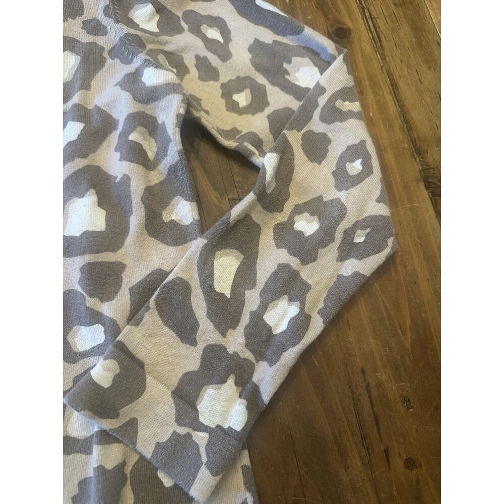 Boden Tan Brown Cream Animal Print Button Front Cardigan Sweater Size 6 Edgy - Picture 12 of 14